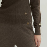 Nora ribbed sweater umber brown - fasfas