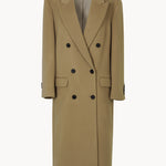 Noman double breasted cashmere coat camel - fasfas