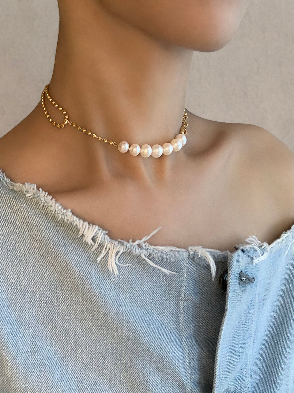 Nuit gb necklace transfomable gold - fasfas