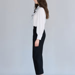 Organza pleated detail silk blouse - fasfas