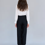 Organza pleated detail silk blouse - fasfas