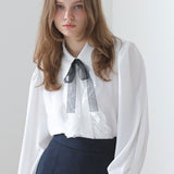 Blus renda reben Organza