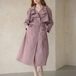 Overfit ruffle collar trench coat - fasfas