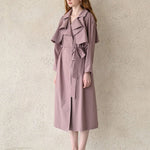 Overfit ruffle collar trench coat - fasfas
