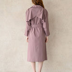 Overfit ruffle collar trench coat - fasfas