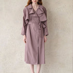 Overfit ruffle collar trench coat - fasfas