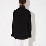 Pattie open collar shirt black - fasfas