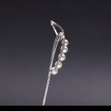 Pearl theoria brooch silver - fasfas