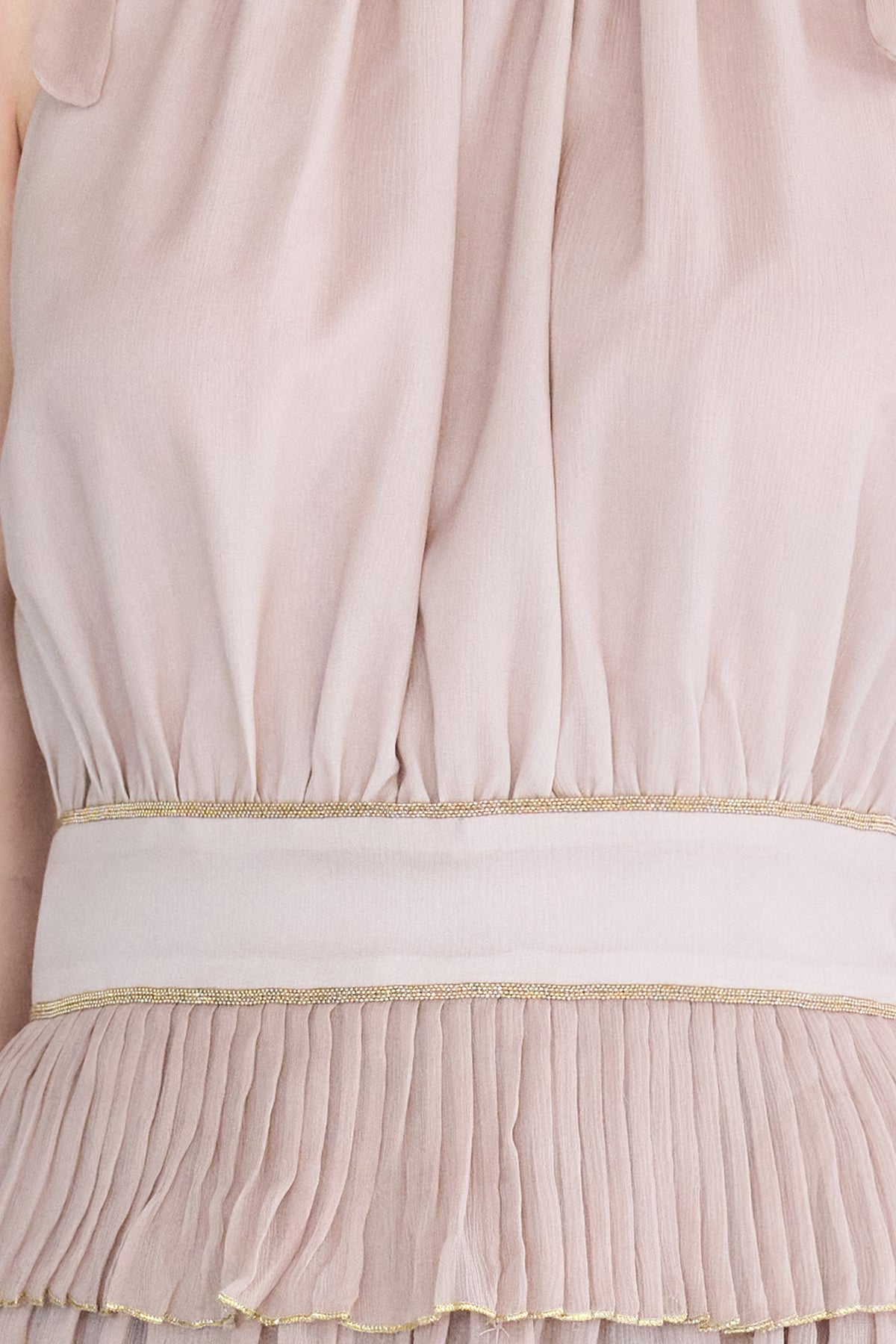 Pleated peplum tank silk blouse - fasfas