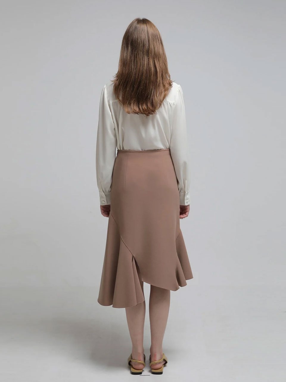 Pleated pin tuck ribbon blouse - fasfas