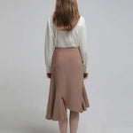 Pleated pin tuck ribbon blouse - fasfas