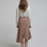 Pleated pin tuck ribbon blouse - fasfas