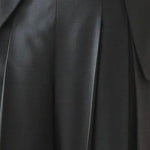 Pleated wide pants dark khaki - fasfas