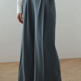 seluar lebar kaki crepe berkedut warna hijau gungle