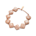 Premium peach moonstone bridge bracelet - fasfas