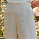 Linen blend shorts