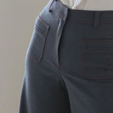 Red stitch pocket pants - fasfas
