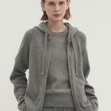 Reese hoodie zip up cardigan ash gray
