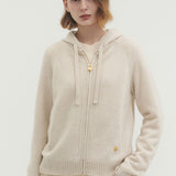 Reese hoodie zip up cardigan chalk ivory