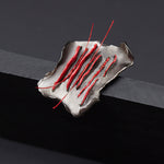 Rhizome objet brooch red - fasfas