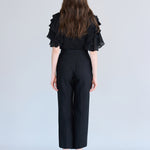 Ribbon point semi-fit pants - fasfas