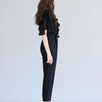 Ribbon point semi-fit pants - fasfas