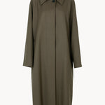 Rohe spread collar coat taupe - fasfas