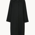 Rohe spread collar coat black - fasfas