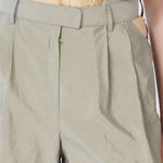 Roll-up wide silk salopette pants - fasfas