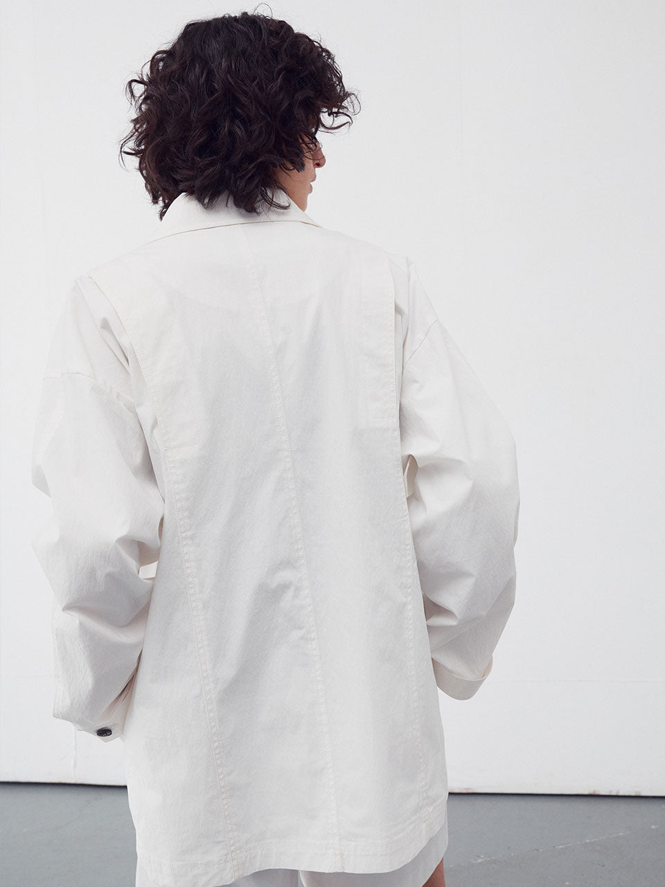 Safari shirt jacket white - fasfas