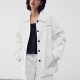 Safari shirt jacket white - fasfas