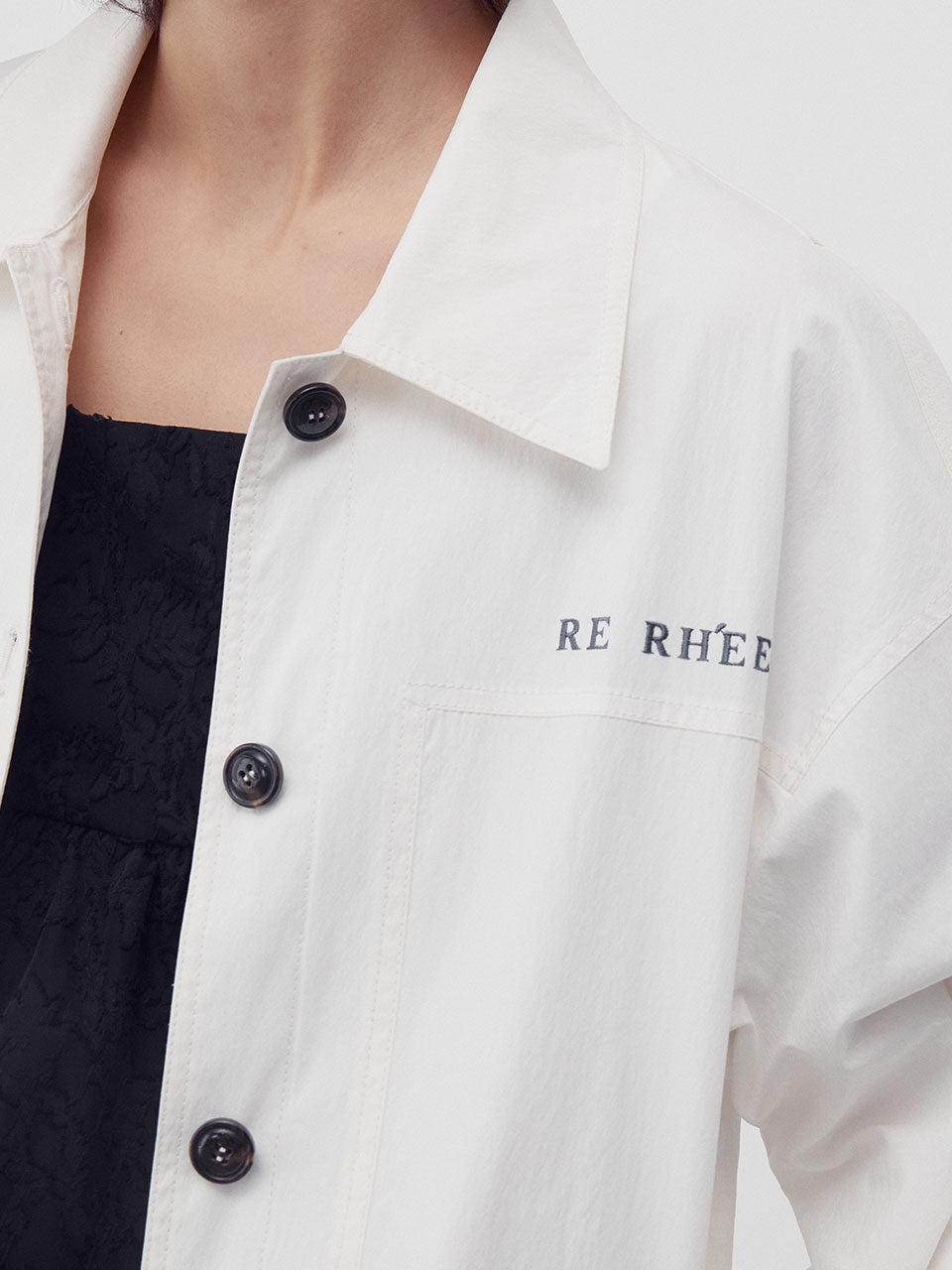 Safari shirt jacket white - fasfas