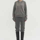 Reese hoodie zip up cardigan ash gray