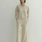 Sara cable sweater custard ivory - fasfas