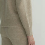 Sara cable sweater oatmeal beige - fasfas
