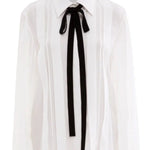 Silk classic pintuck shirt - fasfas