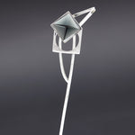 Silver theoria brooch square - fasfas