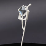 Silver theoria brooch square - fasfas