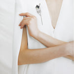 Silver theoria brooch square - fasfas