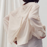 Single pocket shirt beige - fasfas