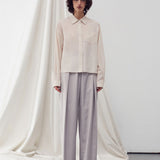 Single pocket shirt beige - fasfas