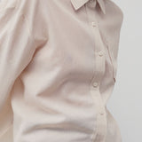 Single pocket shirt beige - fasfas