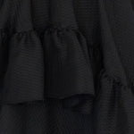 Sleeveless asymmetric black silk dress - fasfas