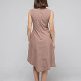 Sleeveless chain point slim fit dress - fasfas