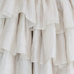 Sleeveless layered asymmetric tiered long dress light green - fasfas