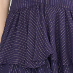 Sleeveless layered cross detail asymmetric silk dress - fasfas