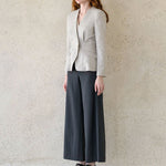 Slim fit v-neck tweed jacket - fasfas