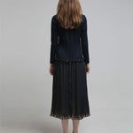 Slim fit low waist pleated one piece - fasfas