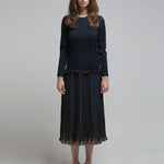 Slim fit low waist pleated one piece - fasfas