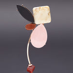 Soaring high brooch beige - fasfas